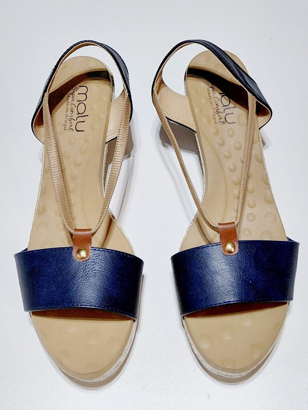 MALU Super Comfort Women's  Navy Sandals  Size 9